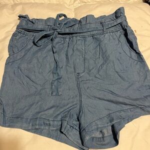 Francesca's Collections High Waist Blue Shorts